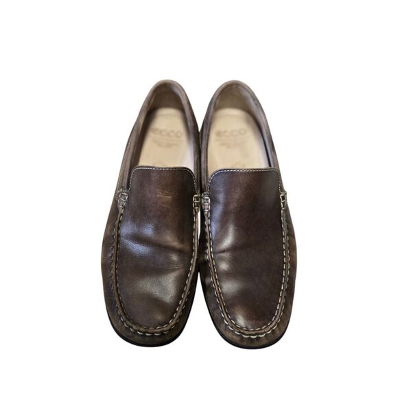 ECCO Moccasin Classic Shoes Driving Loafers Brown Size EU 43 US  - 9.5‎ - Picture 1 of 5